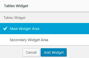 Data Table Widget
