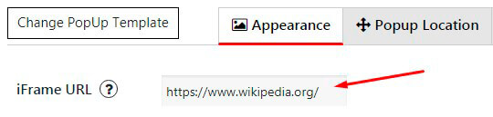 IFrame Popup setting