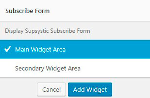 Newsletter plugin Subscribe Form