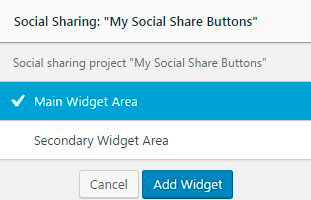 Social Share plugin Widget