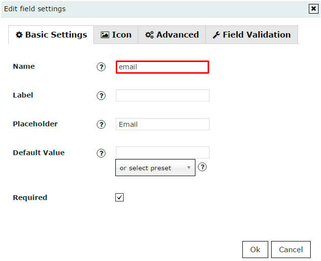 email field email field