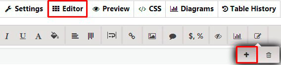 Data Table-Editor tab