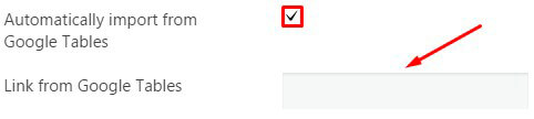 Automatic Updates from Google Sheets