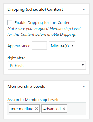 Membership Dripping Content Feature