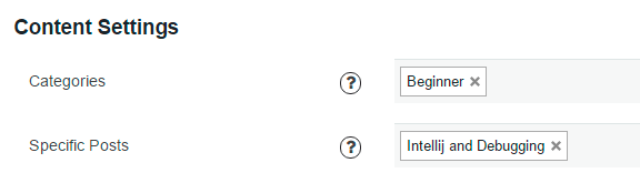 Membership Levels Content Settings