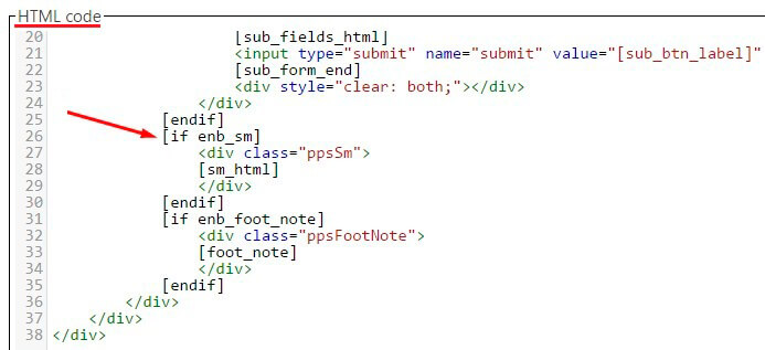 End deleting rows in html code