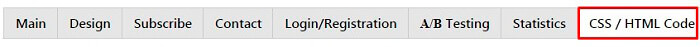 Popup HTML code tab
