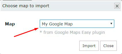 Choose Map to Slider