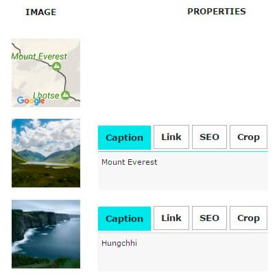 Google Map in Slider image list