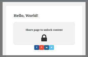 Content Lock Feature of Social Share Plugin
