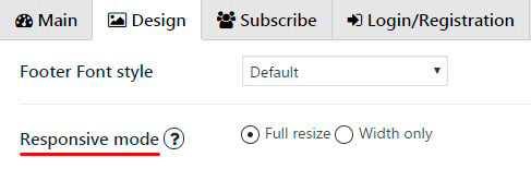 Popup Responsive mode