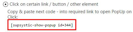 Popup shortcode for button