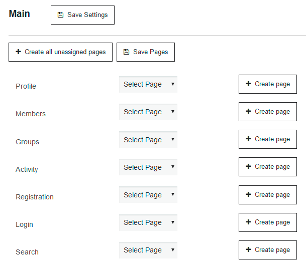 Create all unassigned membership pages