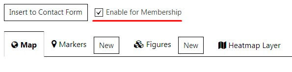 Enable for Membership feature of Google Map plugin