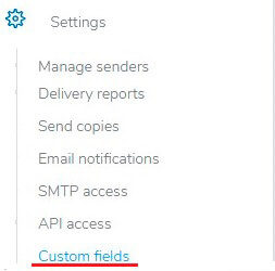 Mailrelay Settings list