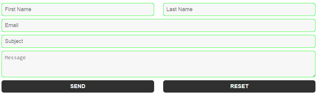 Contact form rounded border