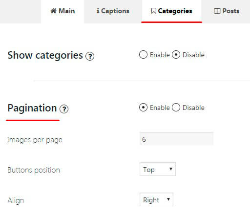 Gallery Pagination