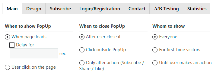 Popup Common Mistake