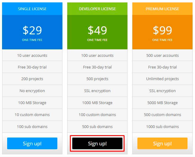 Pricing Table Change Button Color