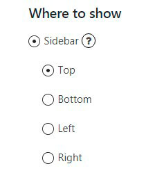 Social Share buttons Sidebar option