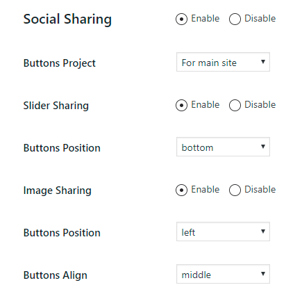 Comparison Slider Social Sharing