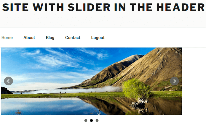 Example without Header Slider