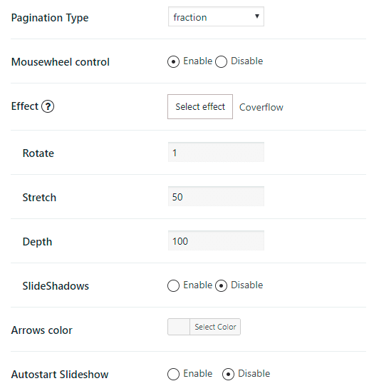 Swiper Slider Adjustments