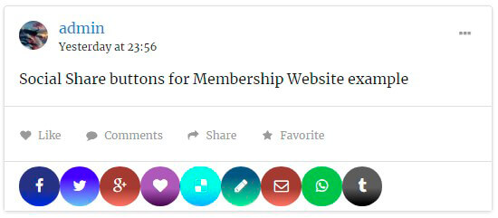 Social Share and Membership plugins combination