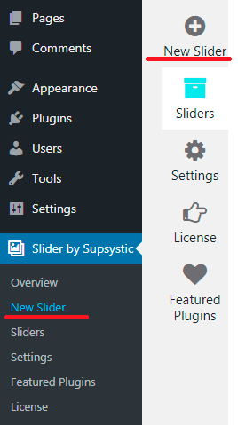 comparison website slider