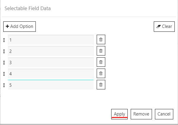 drop list in table maker plugin