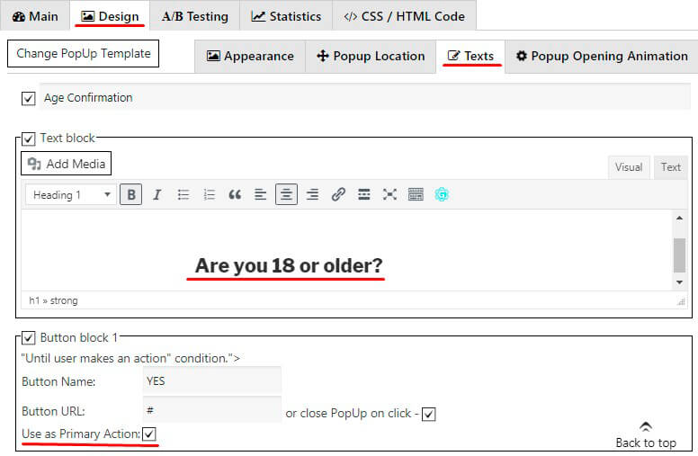 Are you 18 or older verification
