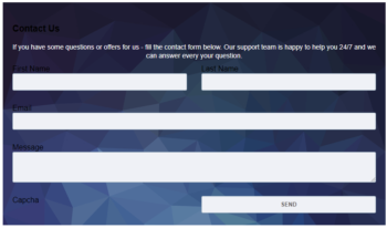 preset template Contact Form