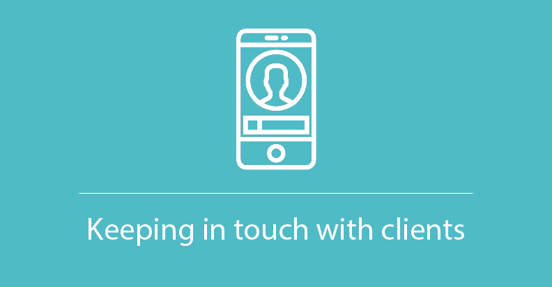 keeping in touch with clients