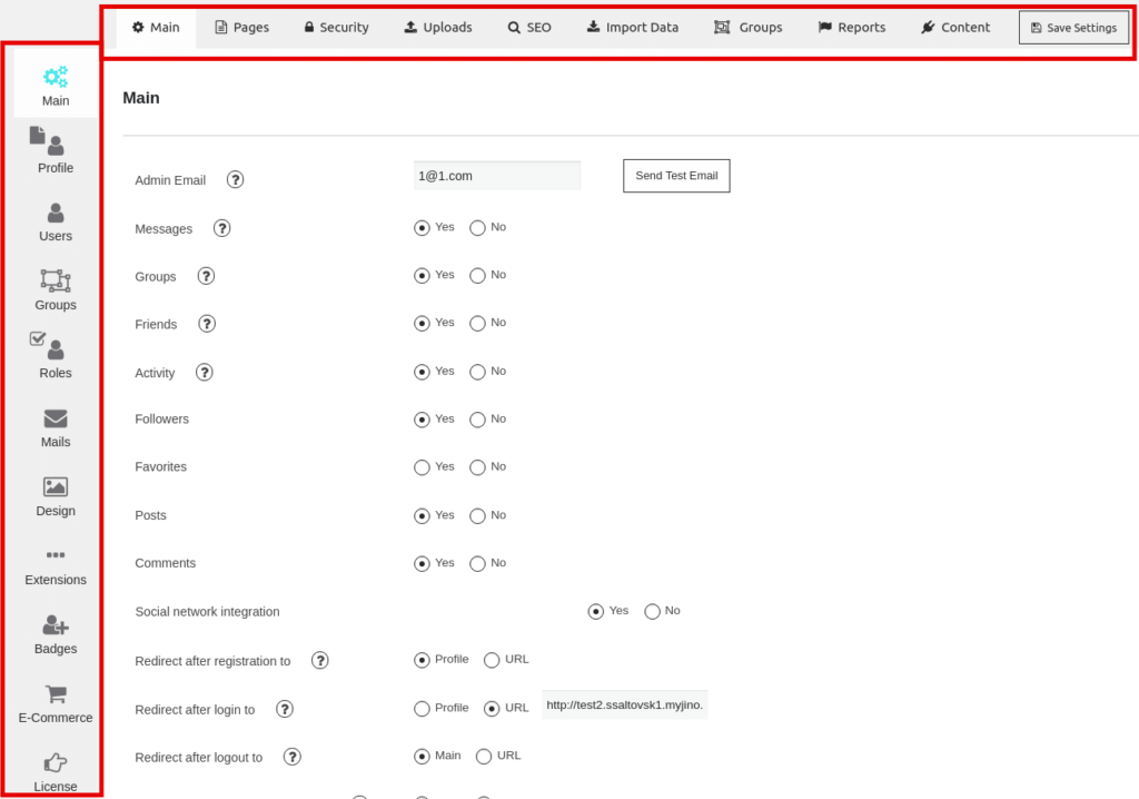 first window of membership plugin