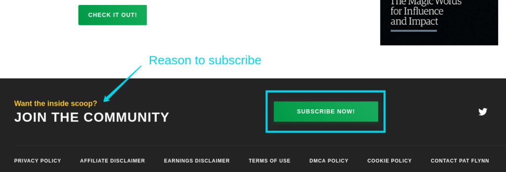 Footer example