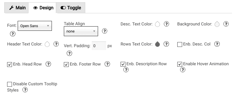 design tab