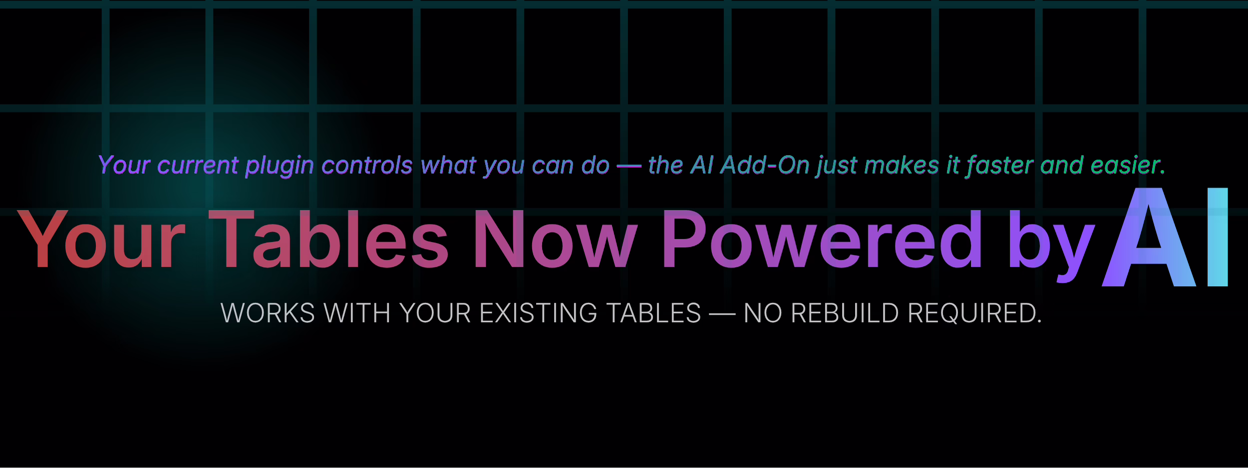 Using a Data Table Plugin AI