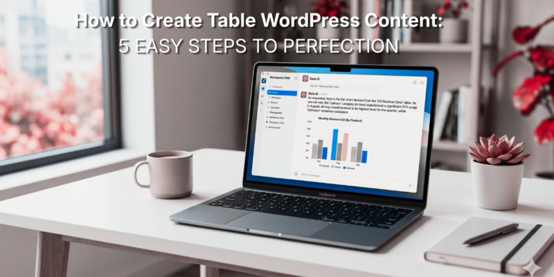 How to Create Table WordPress Content