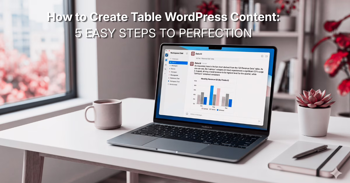 How to Create Table WordPress Content