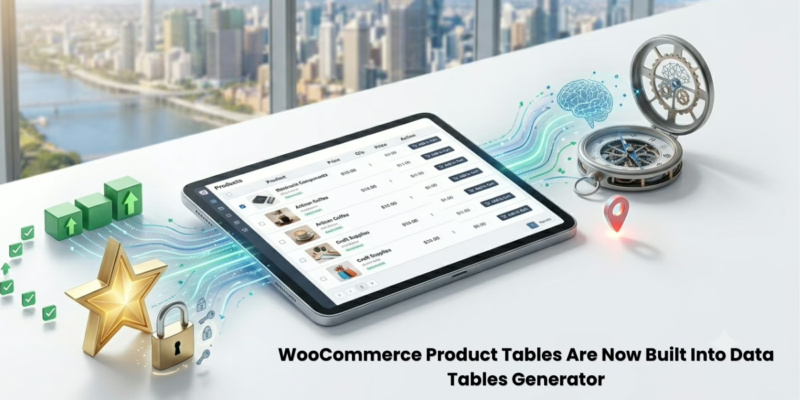 WooCommerce Product Tables Are Now Built Into Data Tables Generator